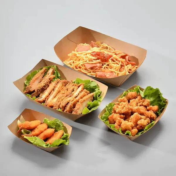 Eco Kraft Takeaway Lunch Trays – Compostable 10-Piece Food Service Pack 1
