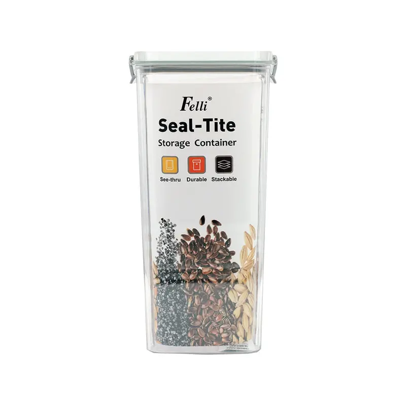 Felli Seal-Tite Extra-Large Square Acrylic Storage Canister 1