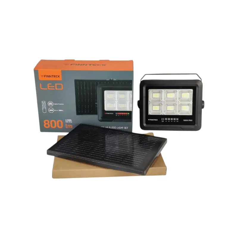 Finnteck 100W High-Lumen Solar Garden Light 1