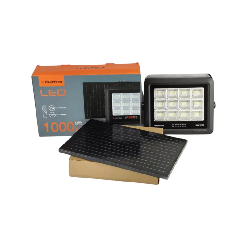 Finnteck Efficient Solar Light Fixture – 150W Output For Outdoor Use 1