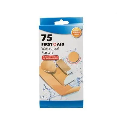 Firstaid Assorted-Size Beige Plasters – 75-Count Multi-Use Pack 1