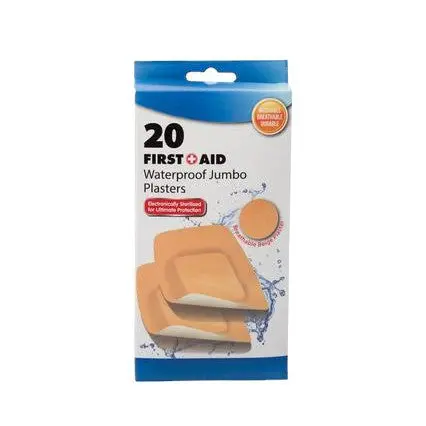 Firstaid Jumbo Beige Plasters – 5 X 10 Cm, 20-Count Pack 1