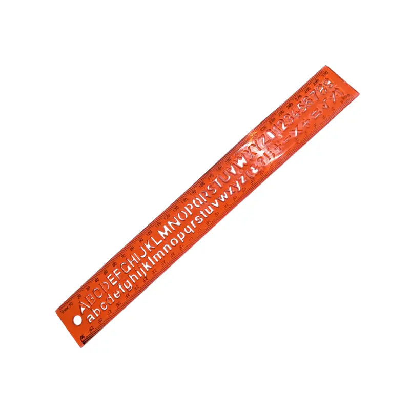 Flexible Transparent Stencil Ruler – 30Cm Color-Coded Measuring Tool 1