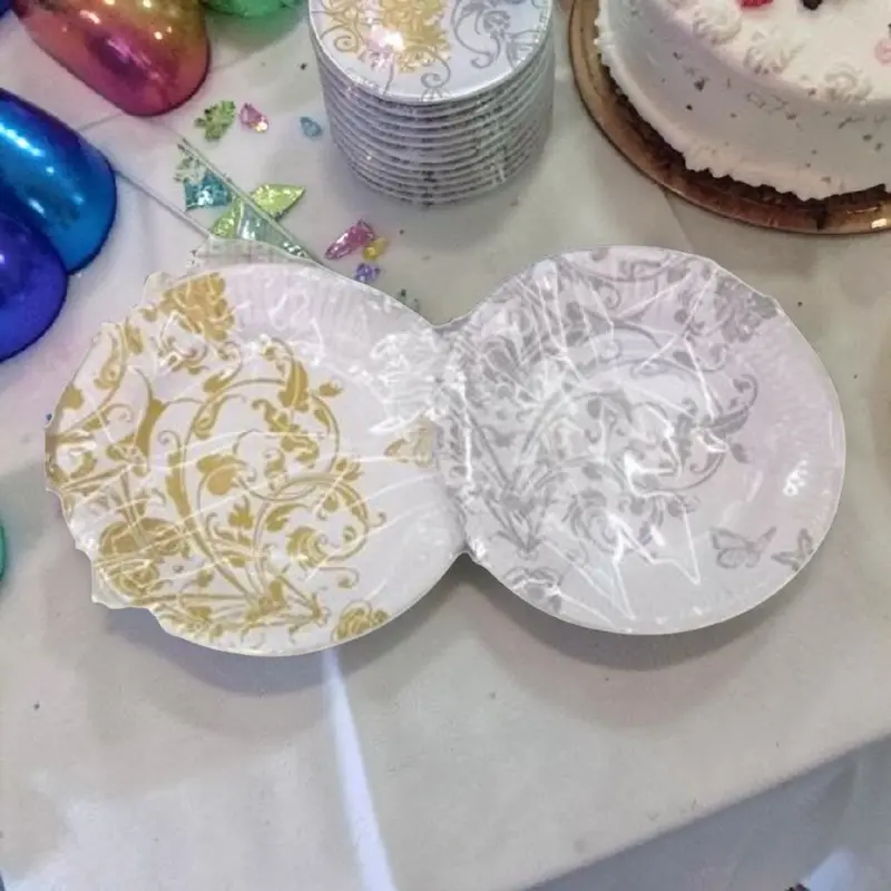 Floral-Design Disposable Paper Plates – 23Cm Diameter, 10-Piece Party Pack 1