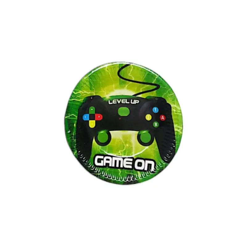 Game On Themed Paper Plates – 7-Inch Round Disposable Dinnerware (10-Pack) 1
