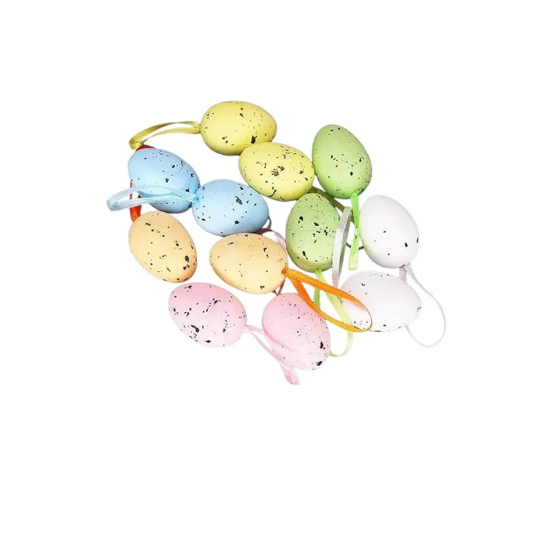 Hanging Foam Easter Eggs – 4.6 Cm Diameter, 12-Piece Decorative Pack 1