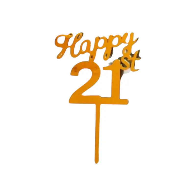 'Happy 21St Birthday' Acrylic Cake Decoration 1