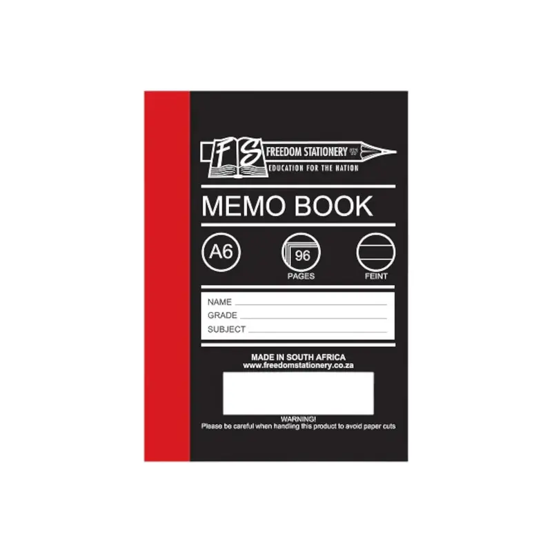 Hardcover A6 Memo Book – Feint & Margin Lined, 96 Pages (Bk016A) 1