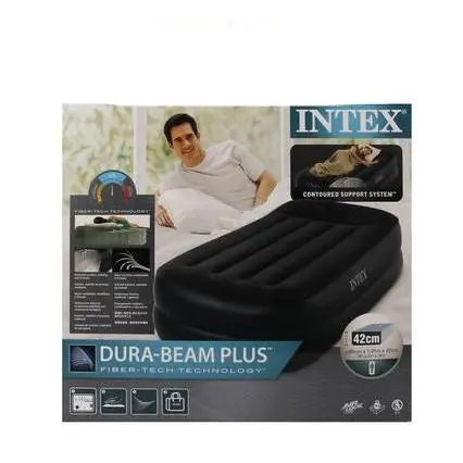 Intex Rest-On Single Air Bed – 99 × 191 × 42 Cm With Built-In Electric Pump 1