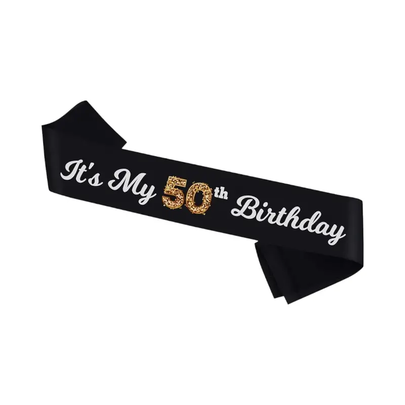 ‘It’S My 50Th Birthday’ Celebration Sash – Festive Adjustable Party Accessory 1