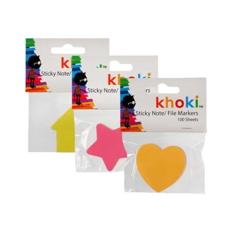 Khoki Self-Adhesive Sticky Note Pad – 100-Sheet Memo Organizer 1
