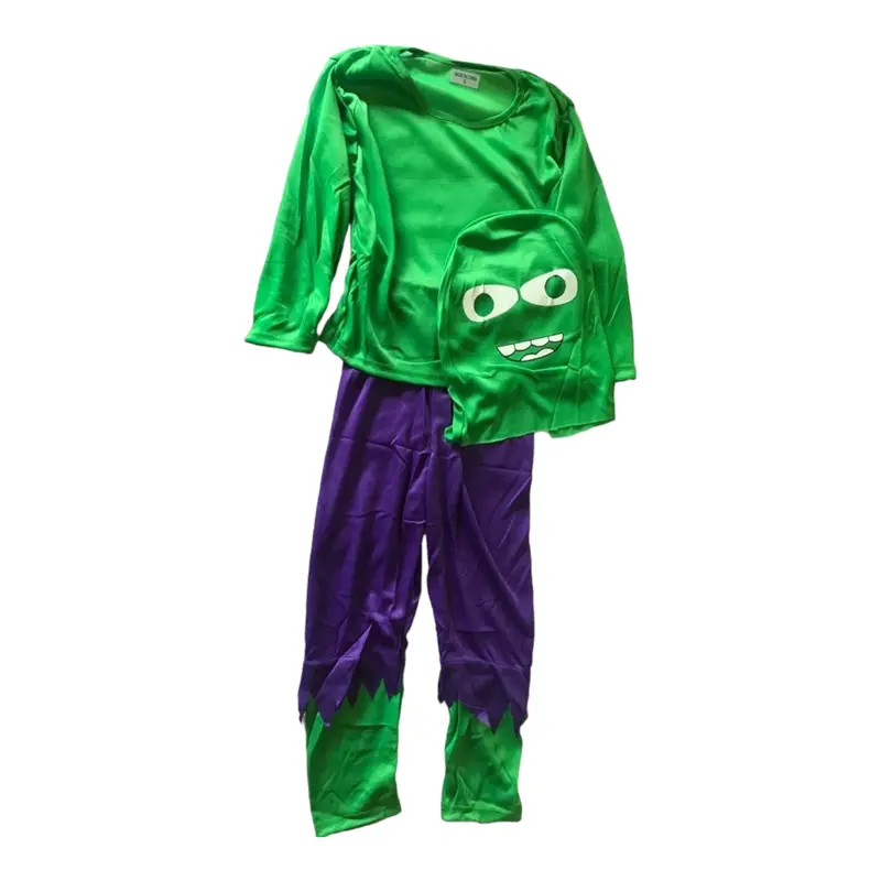 Kids’ Hulk Party Costume – Non-Muscle Style Superhero Outfit For Dress-Up 1