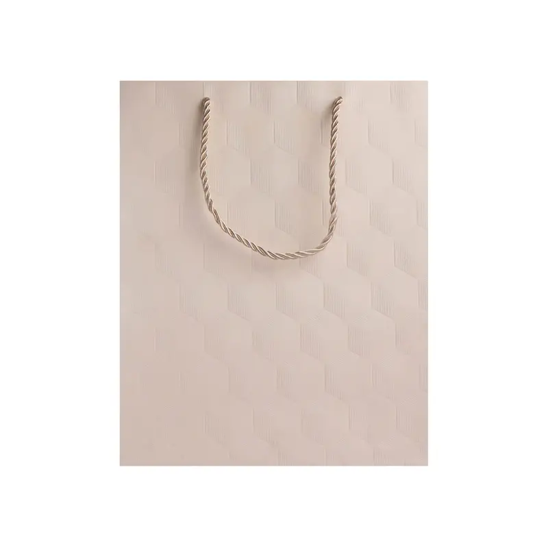 Large Hexagon-Embossed Gift Paper Bag – 26 × 32 Cm 1