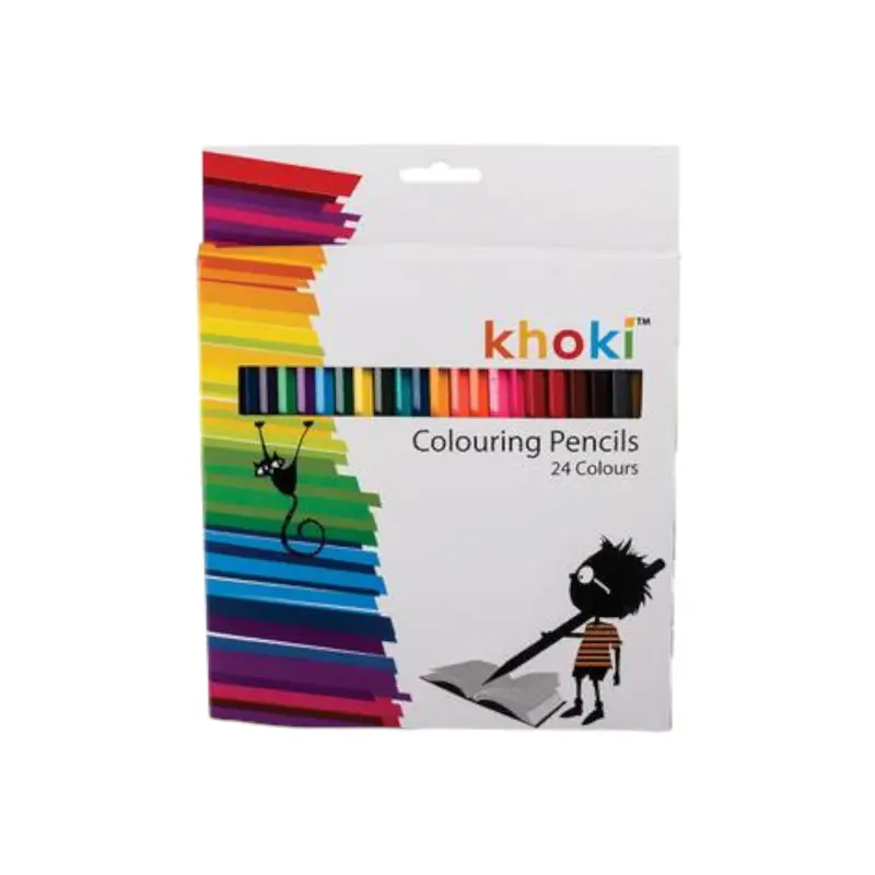 Long-Lasting Colored Pencil Crayons – Khoki 24-Piece Art Set For Kids & Adults 1