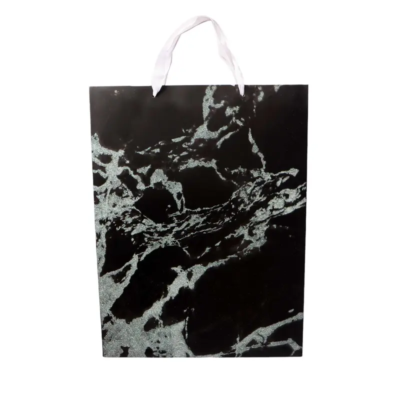 Marble-Effect Designer Gift Paper Bag – Medium (26 × 32 Cm) 1