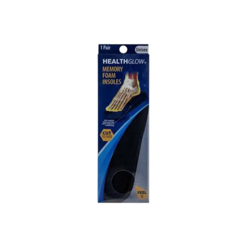 Memory Foam Terry Cloth Insoles – Comfort Fit, 1 Pair 1