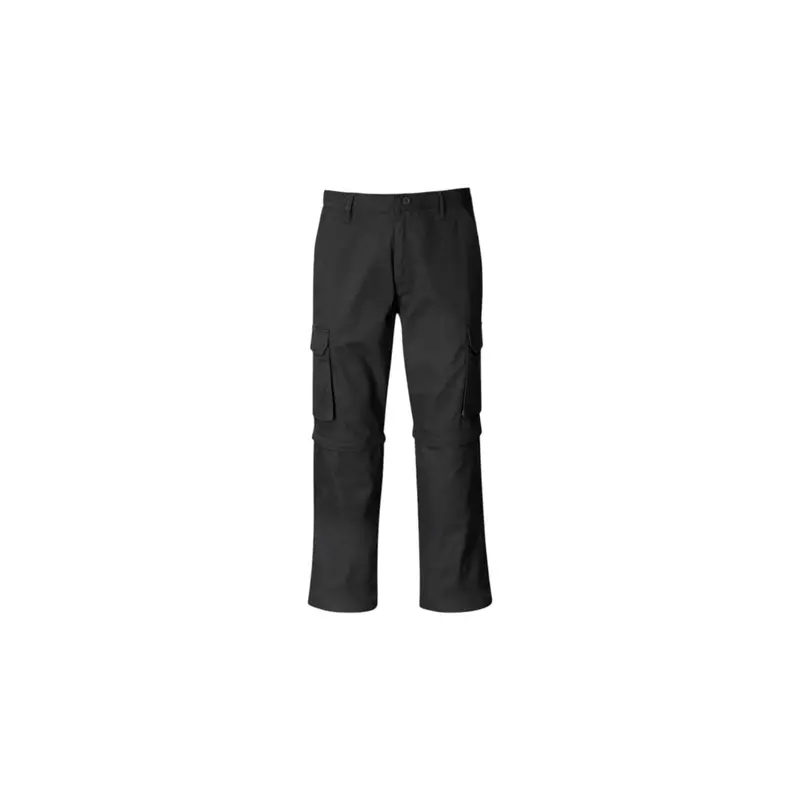 Men’S Ripstop Utility Pants – Black Zip-Off Design, Size 28 × 44 1