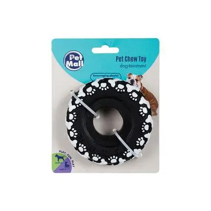 Mini Tire-Shaped Chew Toy For Small Dogs – Durable Rubber Design 1