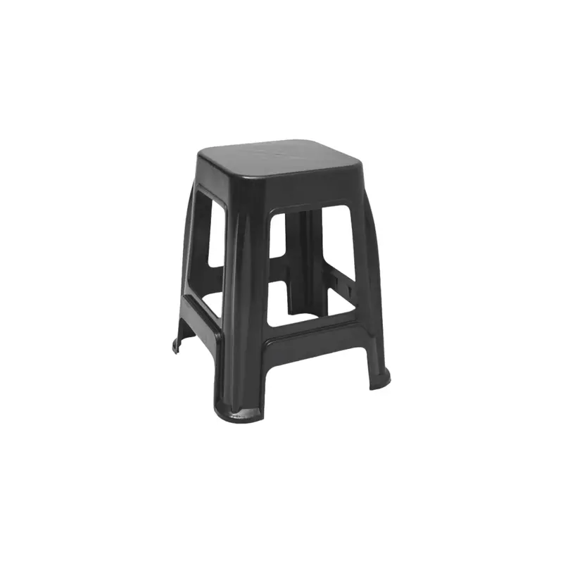 Miss Molly Compact Plastic Stool – 46 Cm Height, Matte Black Finish 1
