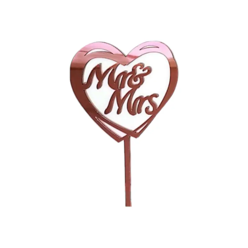 'Mr & Mrs' Wedding Acrylic Cake Topper 1