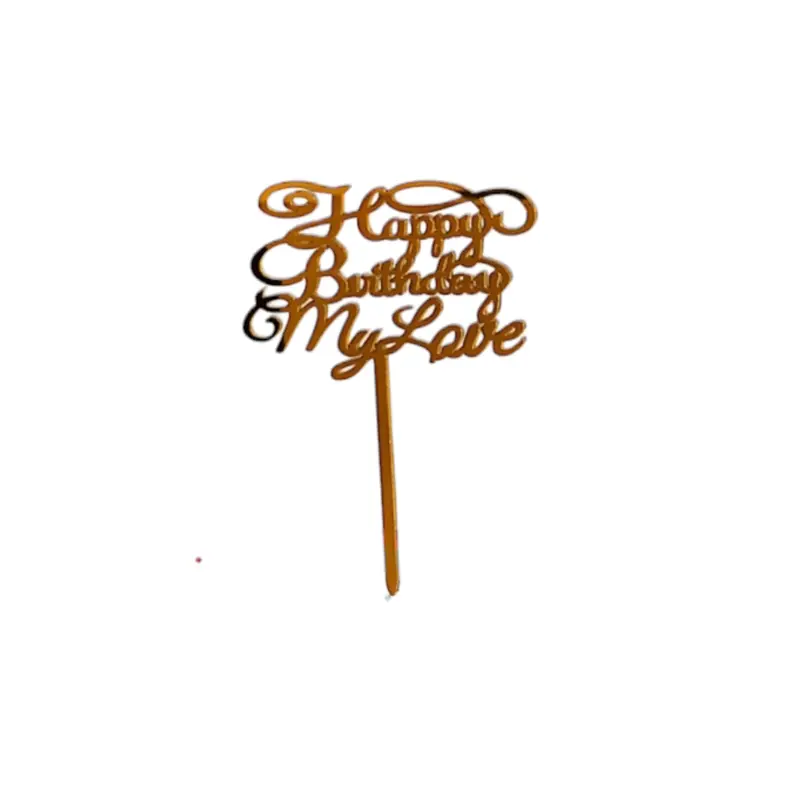 'My Love' Acrylic Birthday Cake Topper – Single Piece 1
