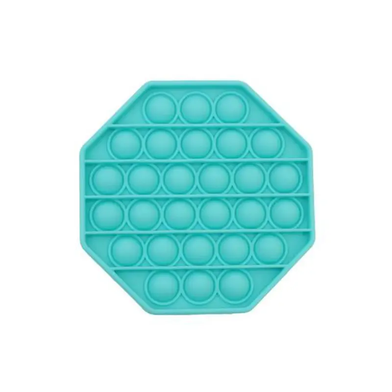 Octagonal Solid-Color Fidget Pop It – Reusable Push Bubble Sensory Tool 1