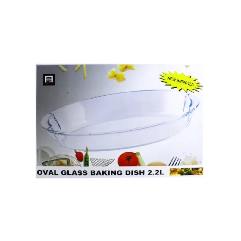 Oval-Shaped 2.2L Glass Baking Dish – Heat-Resistant & Dishwasher-Safe (Glj768) 1