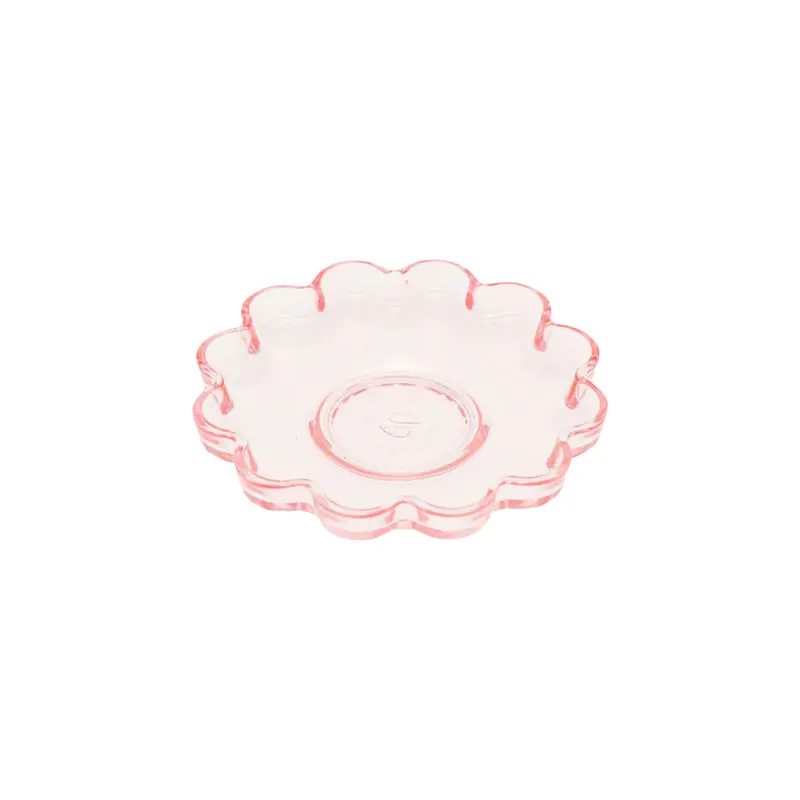 Pasabahce Turkish Tea Glass & Matching Pink Saucer Set – Round Design 1