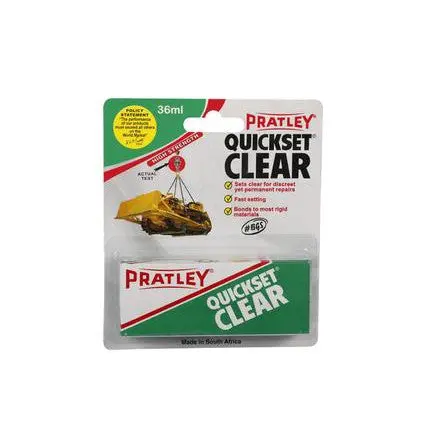 Pratley Quickset Clear Adhesive – Fast-Drying 36 Ml Craft Glue 1