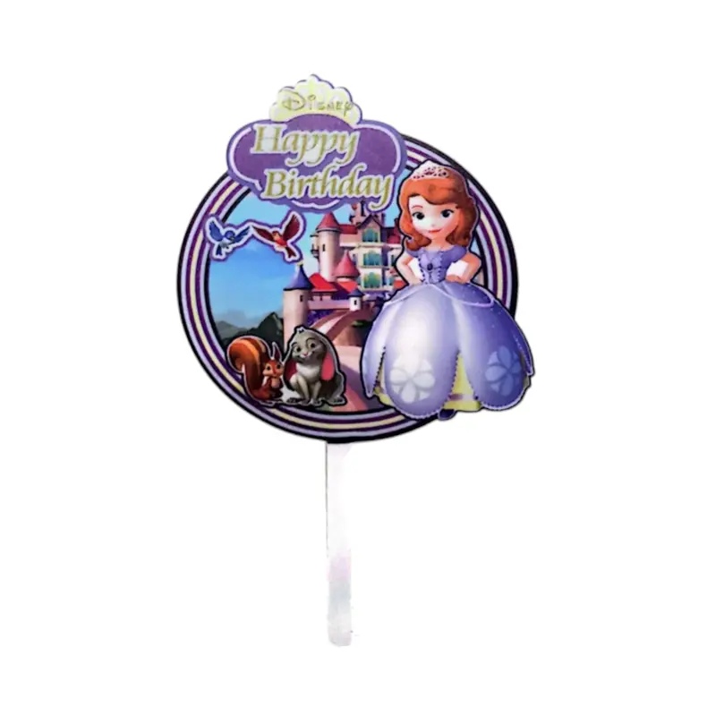 Princess-Themed Acrylic Birthday Cake Topper 1
