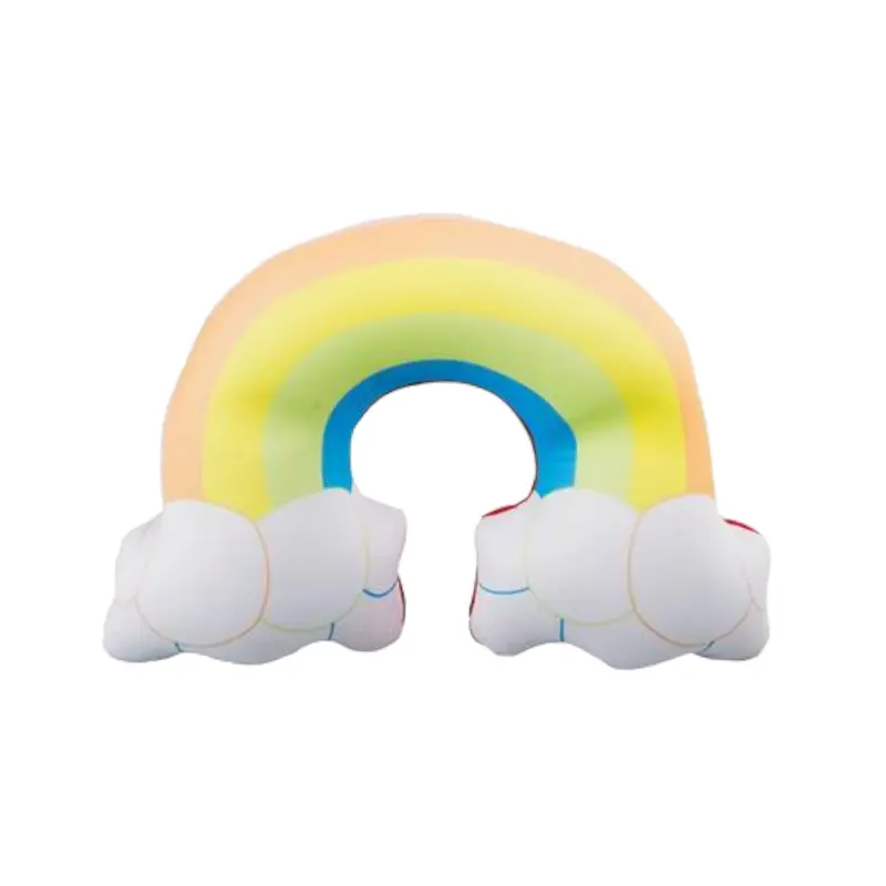 Rainbow-Print Travel Neck Pillow – 40X25Cm Contoured Support For Flights And Commutes 1