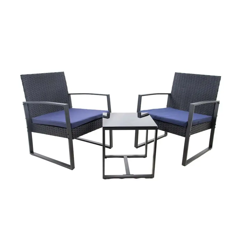 Rattan Outdoor Patio Set – 3-Piece (2 Chairs + Table) 1