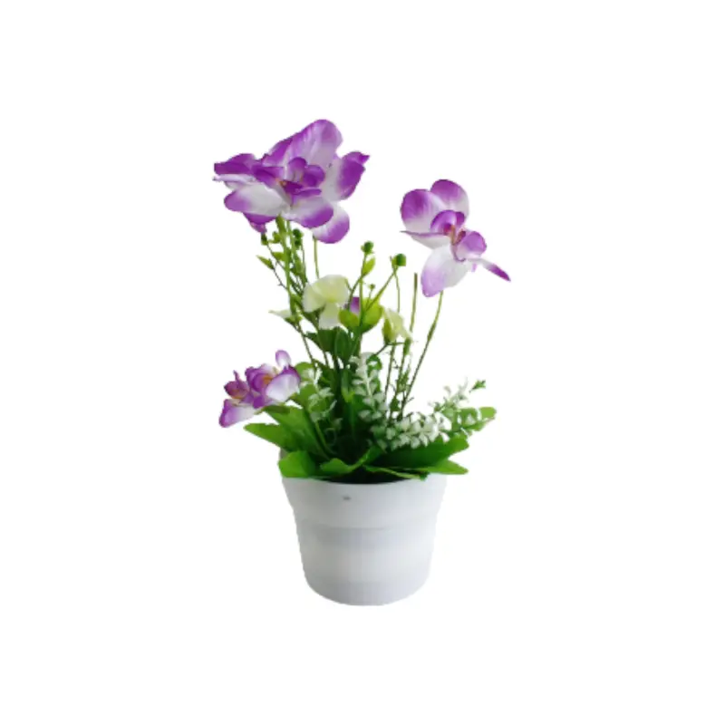 Realistic Artificial Lily In Decorative Pot 1