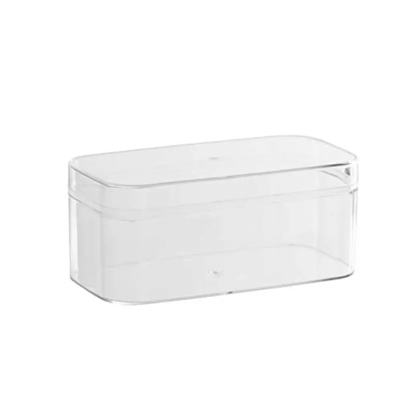Rectangular Acrylic Gift Box With Rounded Corners & Hinged Lid – 11.8 × 5 Cm Elegant Presentation Box 1