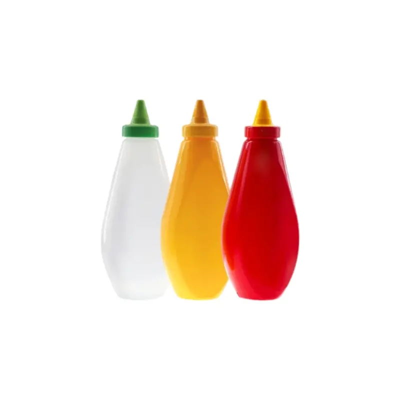 Regent 500Ml Squeeze-Action Plastic Sauce Bottles – 3-Pack For Kitchens And Cafés 1