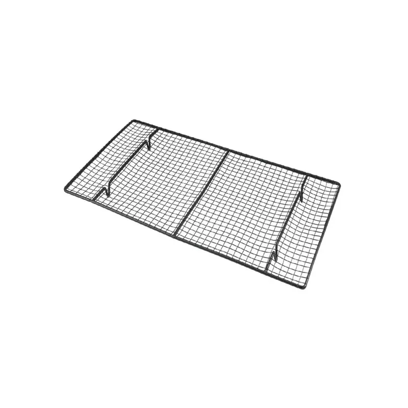 Regent Black Rectangle Cooling Rack – 410 × 245 × 15Mm Heavy-Duty Bakeware 1