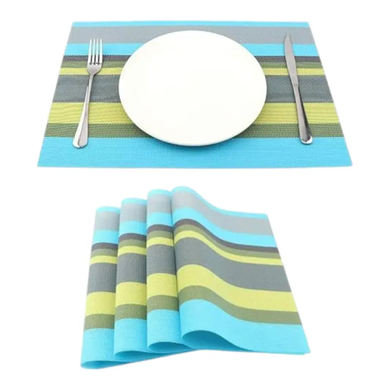 Set Of 4 Pvc Rectangular Placemats (45 X 30 Cm) 1