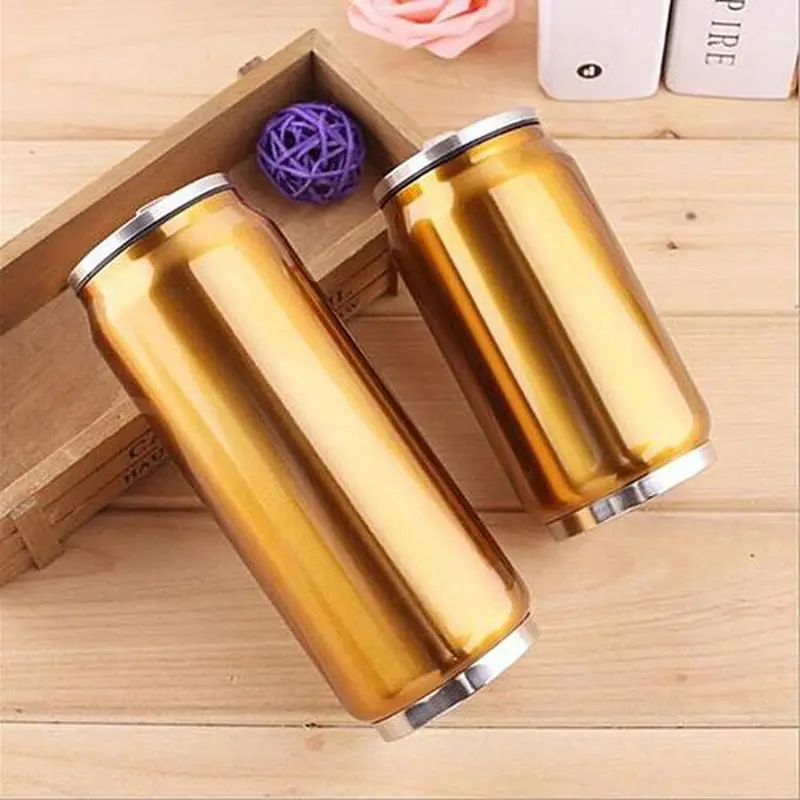 Slim Can-Style Vacuum Flask (350Ml) – Stainless Steel Thermos With Retractable Straw 1
