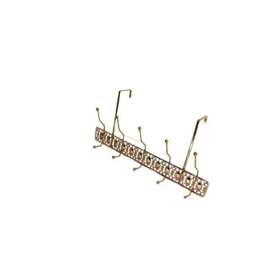 Slim Metal Over-Door Rack – 5-Hook Organizer For Bathrooms, Kitchens, Or Closets (Xh603) 1