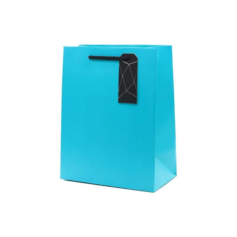 Small Gift Paper Bag With Tag – 18 × 23 Cm Classic Kraft Shopping Bag 1