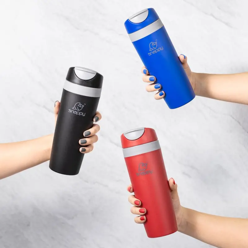 Snappy Double-Wall Plastic Travel Tumbler – 473 Ml Lightweight Insulated Flask 1