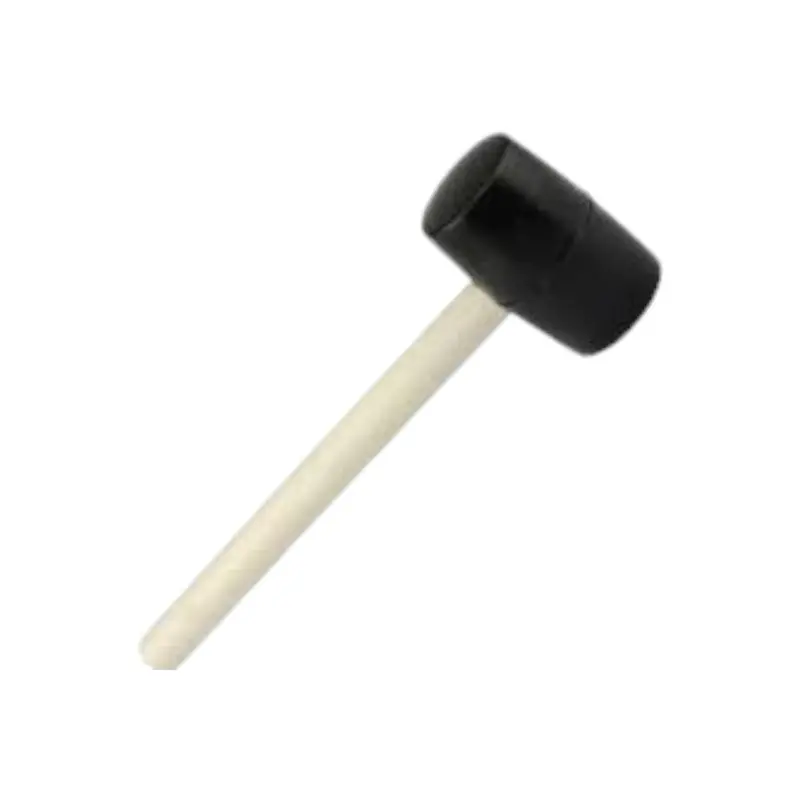 Solid Wooden Mallet – 500G Black-Finished Rubber-Tipped Hammer 1