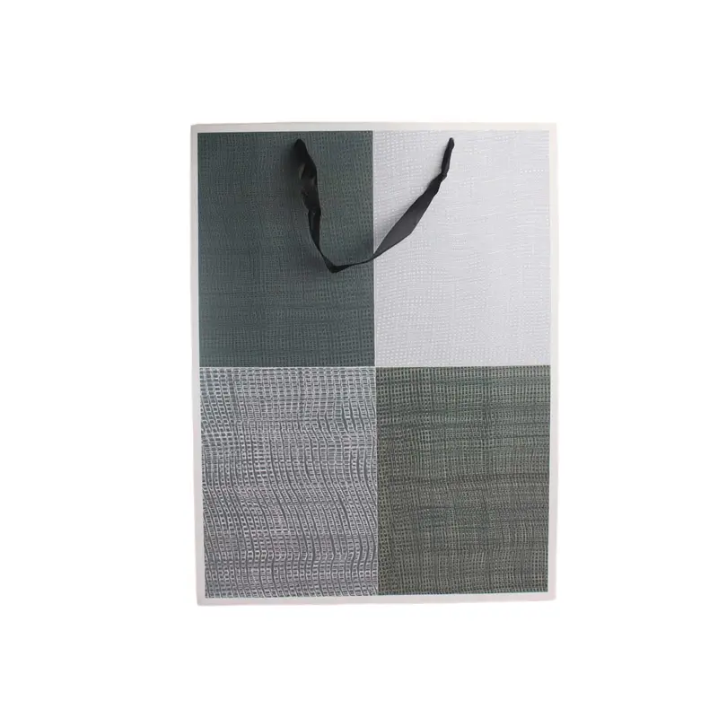 Squares-Pattern Designer Gift Paper Bag – Medium (26 × 32 Cm) 1