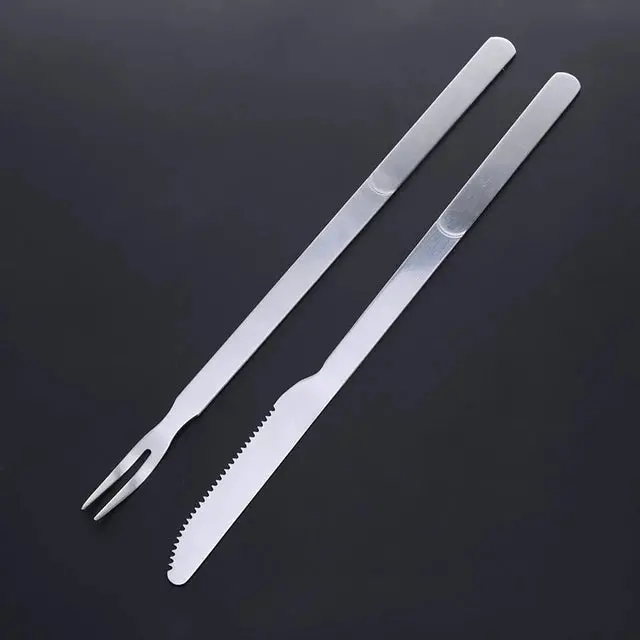 Stainless Steel Bbq Knife And Fork Set – 31Cm Outdoor Braai Utensils 1
