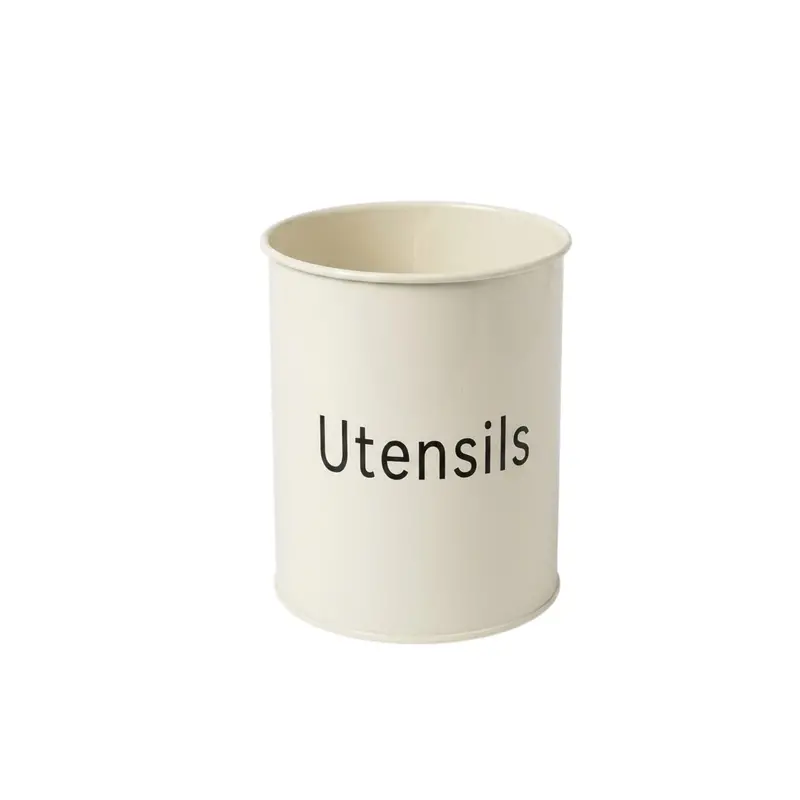 Stainless Steel Cream Utensil Caddy – 17Cm Tall, Sleek Kitchen Organizer 1