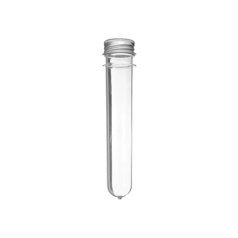 Sterile Pet Plastic Test Tube Vials – Cylindrical Shape With Silver Screw Cap 1