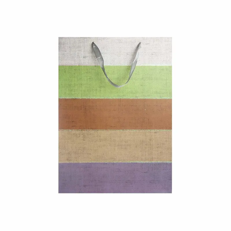 Striped Designer Gift Paper Bag – Medium (26 × 32 Cm) 1