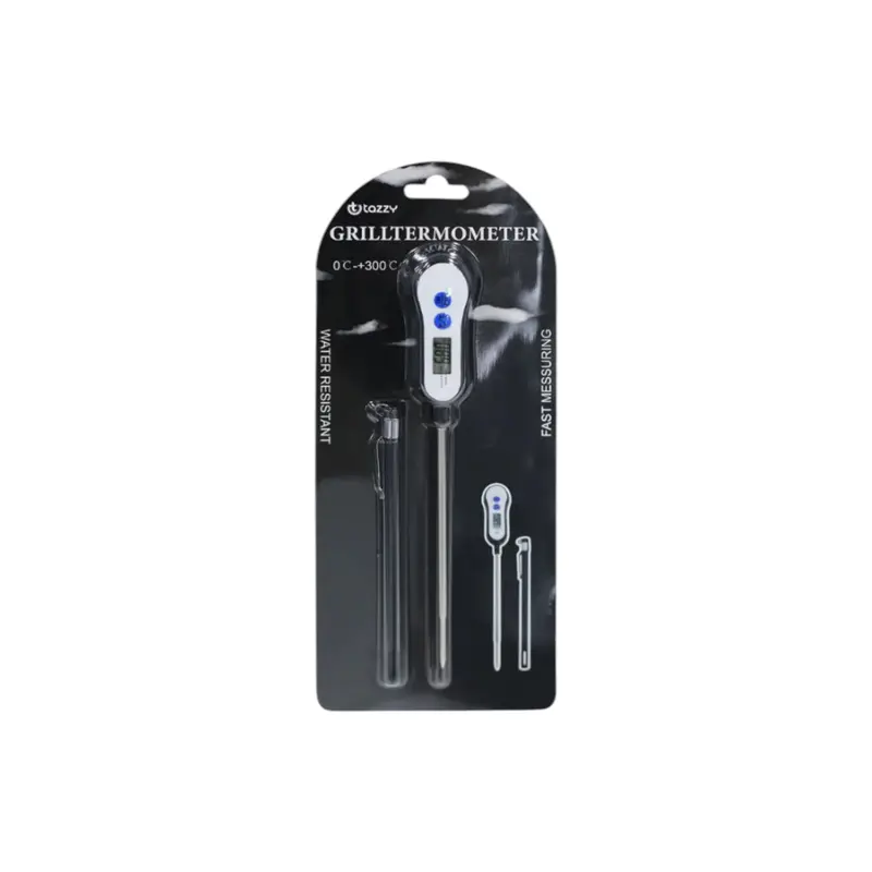 Tazzy Digital Grill Thermometer – Compact 22 × 3 × 1.7 Cm Instant-Read Meat Probe 1
