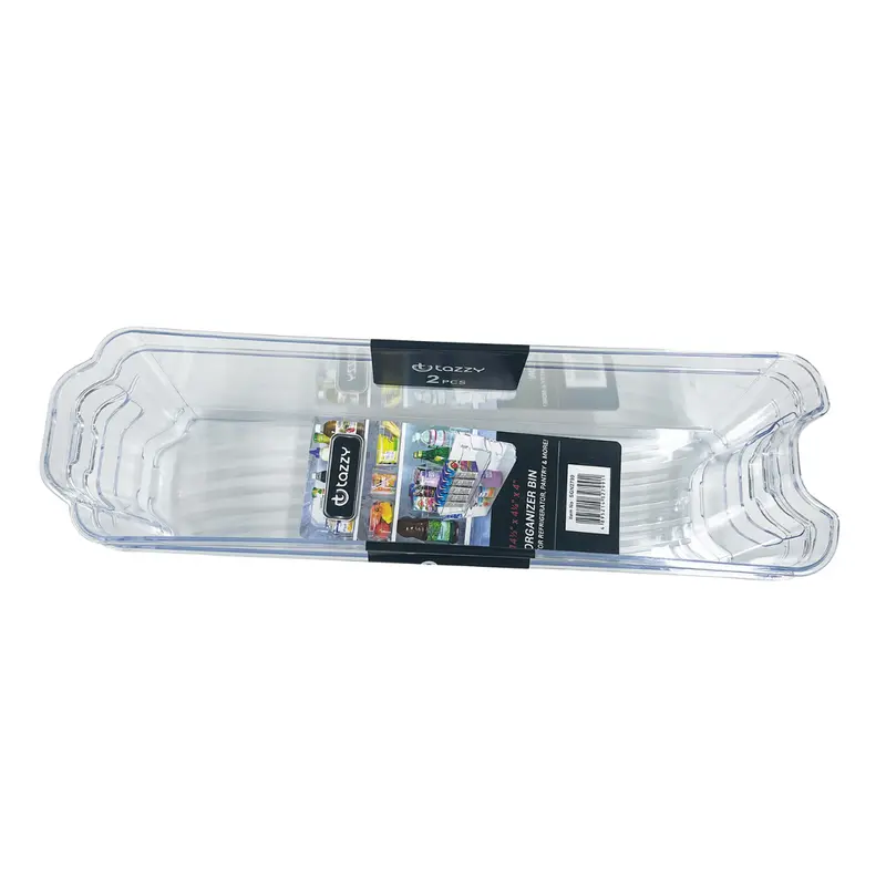 Tazzy Refrigerator And Freezer Organizer Bins – 2-Pack Space-Saving Set 1