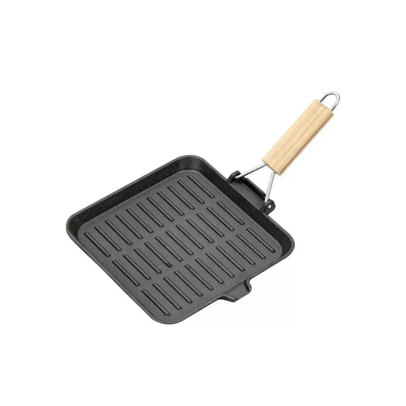 Totai Compact Foldable Cast Iron Skillet – 22 × 22 Cm Portable Cooking Pan 1